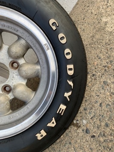 旧車ホイールエンケイ4穴激レアホワイトレターカリーナ (369 power  