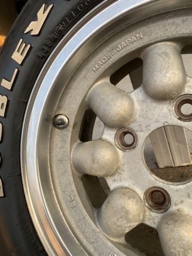 旧車ホイールエンケイ4穴激レアホワイトレターカリーナ (369 power  