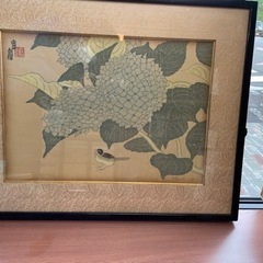 徳力富吉郎　版画　大型　紫陽花