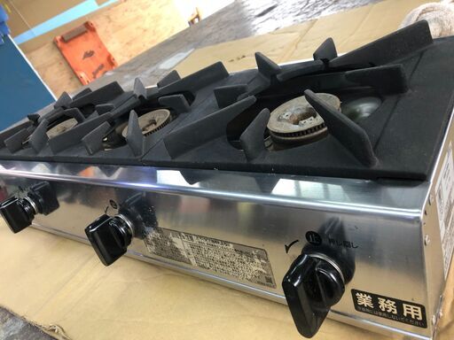 その他 ☆彡業務用リンナイガステーブル!!!三ツ口コンロ!!!美品!!!LP