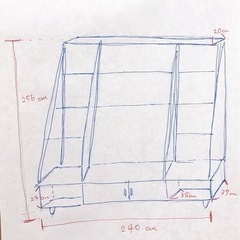 お値引きしました]オーダーメイド壁面ディスプレイ収納