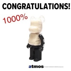 新品未開封　ベアブリック atmos ugg 1000%