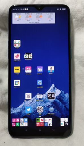 OPPO Reno A ブルー simフリー 容量128GB メモリ6GB