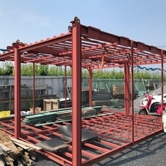 プレハブベース 鉄骨 ハイルーフ