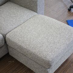 札幌 東区 引き取り NOCE/ノーチェ 3人掛け カウチソファ オットマン付き グレー/ベージュ HY0061 新生活 引っ越し