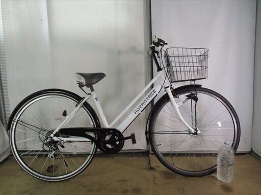 C18☆限定特価☆ 中古自転車 美品 ホワイト【27インチ 軽快車 6段 LED