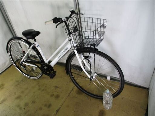 C18☆限定特価☆ 中古自転車 美品 ホワイト【27インチ 軽快車 6段 LED
