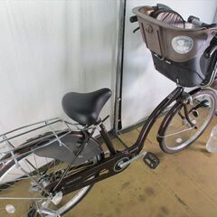 C20☆22000円☆ 整備済み 中古子供乗せ自転車 3人乗り対応 ブラウン【