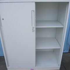 引違書庫 ホワイト 木目天板付き コクヨ製エディア BWUH-HD259SAWNN