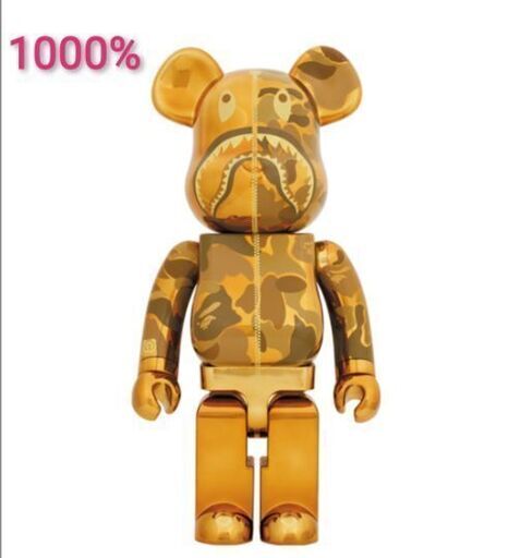 BE@RBRICK BAPE(R) CAMO SHARK1000％ GOLD