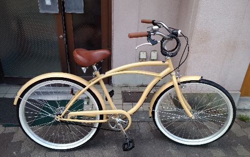 26吋 ビーチクルーザー シングル/ベージュ