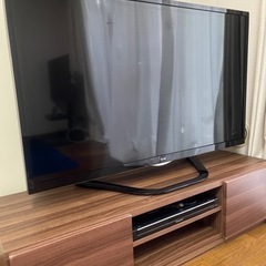 LG液晶テレビ　テレビ台　パナソニックBDレコーダー3点セット