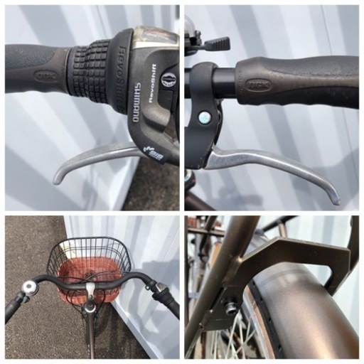 中古自転車 6段変速 20インチ LEDオートライト 軽整備済み 防犯登録