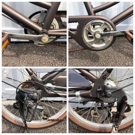 中古自転車 6段変速 20インチ LEDオートライト 軽整備済み 防犯登録