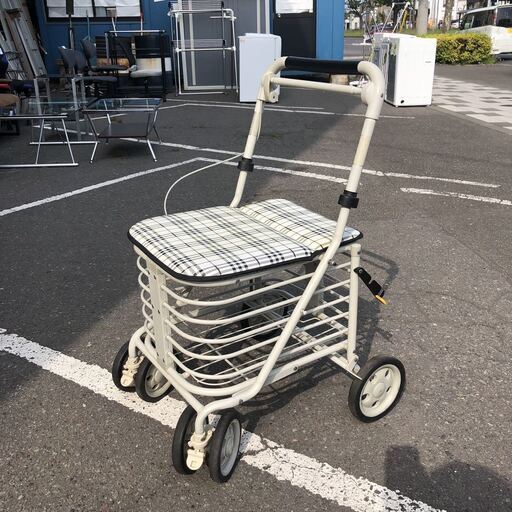 マリン商事 シルバーカー 腰掛付きカート 買い物かご 歩行補助 折り畳み式