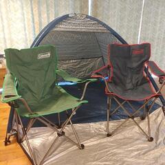 折り畳み　キャンプチェア Coleman + 無料テント
