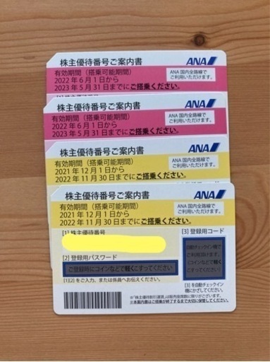 決まりました！ANA優待券
