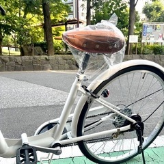  【取引中】新品 ママチャリ シティサイクル 26インチ かご 6段変速 折りたたみ自転車 組み立て完了