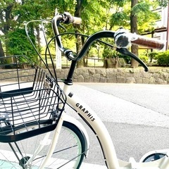  【取引中】新品 ママチャリ シティサイクル 26インチ かご 6段変速 折りたたみ自転車 組み立て完了