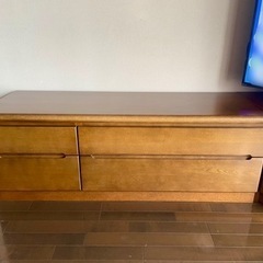 美品カリモク テレビ台と引き出し2点セット