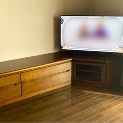 美品カリモク テレビ台と引き出し2点セット