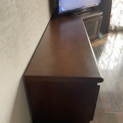 美品カリモク テレビ台と引き出し2点セット