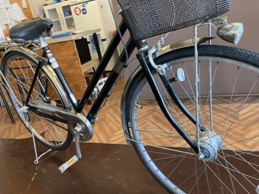 チェーン新品！】 LEDオートライト 内装3段 27インチ自転車 ブラック 
