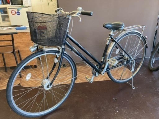 タイヤ・チューブ新品！】LEDオートライト 6段変速 27インチ自転車 