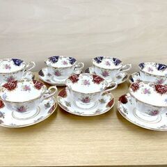 ROYAL ALBERT EMPRESS SERIES ISABELLA カップ＆ソーサー 7客セット 赤 