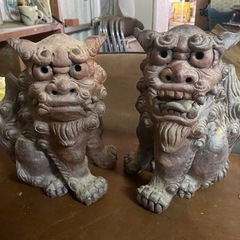 ペアシーサー③ 焼き物 30cm