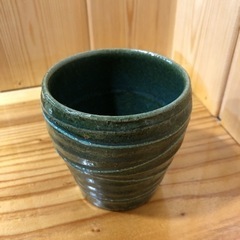 草庵　萬宝窯　焼酎カップ(緑・茶)4個セット