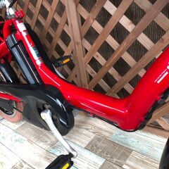 タイヤ新品 バッテリー良品 20インチ 赤 電動自転車 子供乗せ 