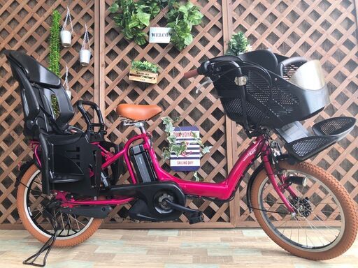 ピンク　タイヤ新品　電動自転車 バッテリー良品　子供乗せ　 20インチ　ヤマハ