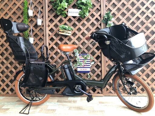 緑　タイヤ新品　電動自転車 バッテリー良品 　子供乗せ　ヤマハ 　20インチ