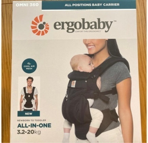 【箱あり、美品】ergobaby OMNI 360 ブラック抱っこひも ergobaby 抱っこひも エルゴベビー OMNI 360 クールエア 日本