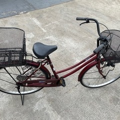 美品　中古自転車　買い物かごつけ