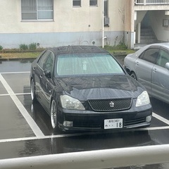 【ネット決済】クラウン　革シート　車検あり　ハーフエアロ　純正サ...