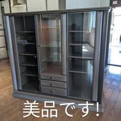 照明付き食器棚　美品です！　