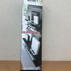 【未使用品】smart テレビ裏収納ラック ブラック