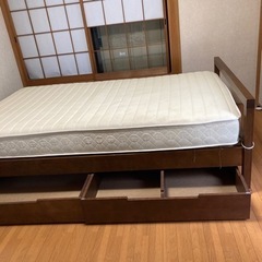 【決定】ベッド下収納付きセミダブルベッド　無印良品