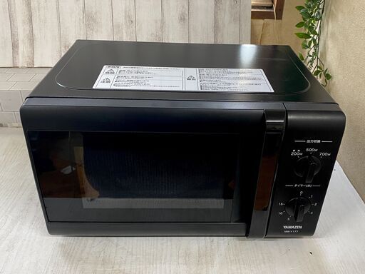 山善　MW-Y177 2019年製 電子レンジ 60Hz専用 小型 ターンテーブル 黒/ブラック