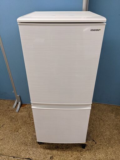 ☆2019年製 SHARP 冷凍冷蔵庫 137L SJ-D14E-W 2ドア つけかえどっちもドア