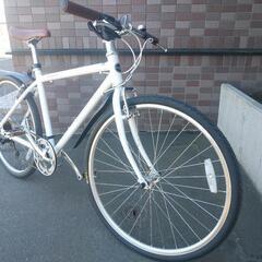 防犯登録料込み！札幌市内配達無料。中古アサヒウィークエンドバイク26インチ　ホワイト！前後タイヤ新品交換済。