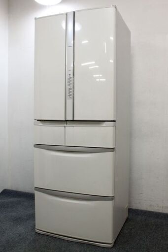 HITACHI/日立 6ドア冷凍冷蔵庫 475L 自動製氷 真空チルド R-FR48M4(W) パールホワイト 2014年製 中古家電 店頭引取歓迎 R6087)
