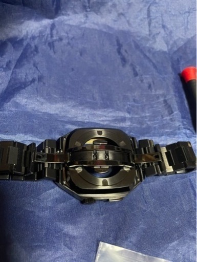 美品 黒金色 apple watch 7 45mmメタル バンド カスタム ステンレス