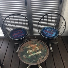 アンティーク風 家具 コカ・コーラ テーブル&椅子