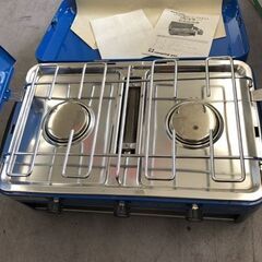 超美品 caming gaz LPガス用 ツーバーナー RIVIERA リビエラ ガスコンロ 1103 グリル付 キャンピングガス 札幌 手稲
