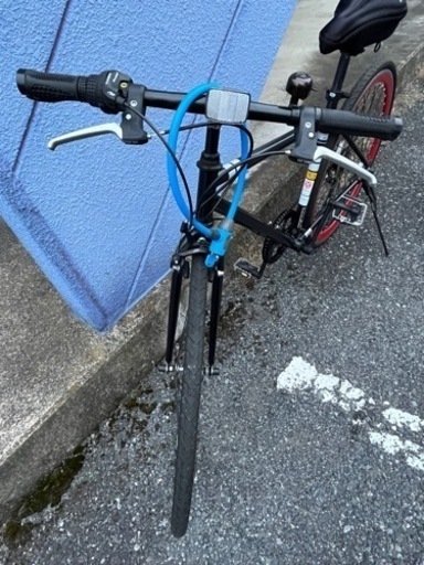 ディープリム仕様！6段変速クロスバイク ニッケルシルバー