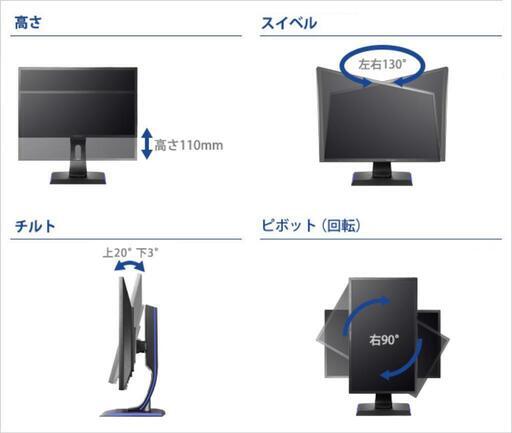 【144hz/0.6ms 】 ゲーミングモニタ 23.6インチ EX-LDGC242HTB\n