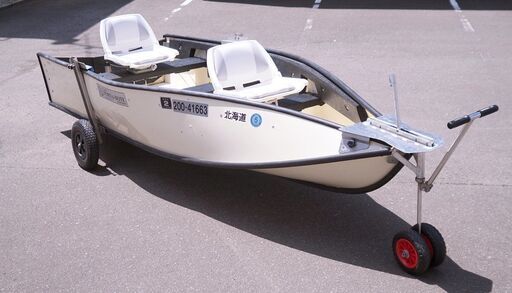 札幌発 引取限定 PORTA-BOTE/ポータボート 12フィート 船舶登録済 譲渡書あり ドーリー付属 ミニボート・アウトドア・釣り